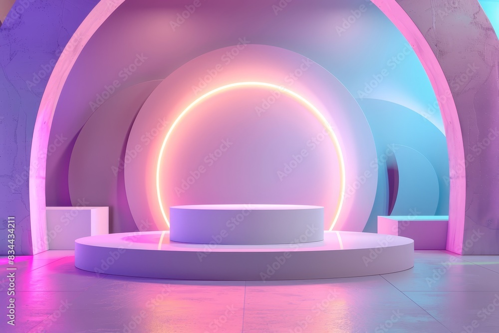 Futuristic Empty Podium Futuristic Empty Podium
