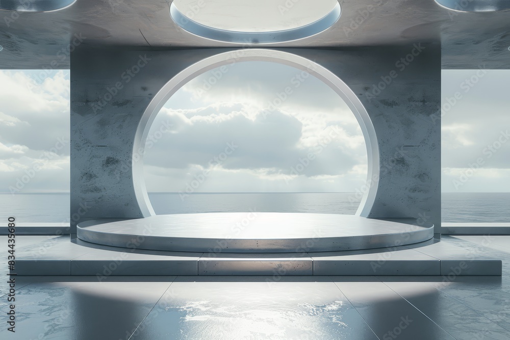Fototapeta premium Futuristic Empty Podium
