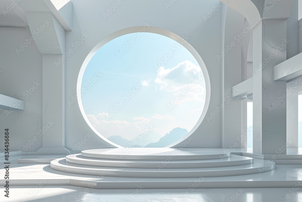 Fototapeta premium Futuristic Empty Podium