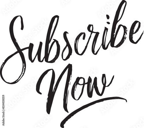 Subscribe Now Typography Handwriting For Social Media