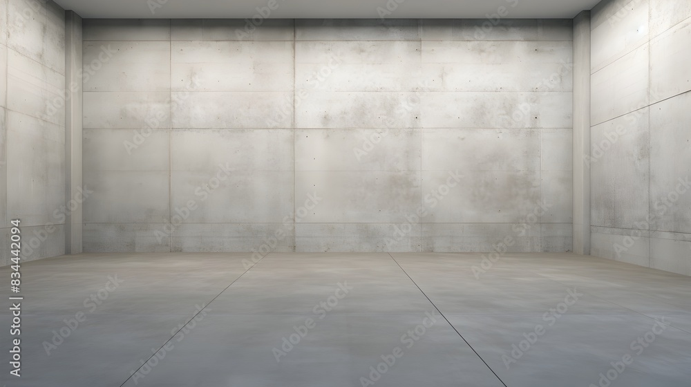 Empty Concrete Room Interior with Textured Wall and Floor Design Empty Concrete Room Interior with Textured Wall and Floor Design