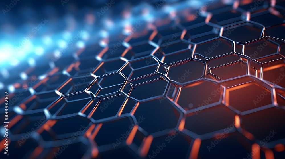 Futuristic Graphene Molecular 3D Nanotechnology Abstract Background Futuristic Graphene Molecular 3D Nanotechnology Abstract Background