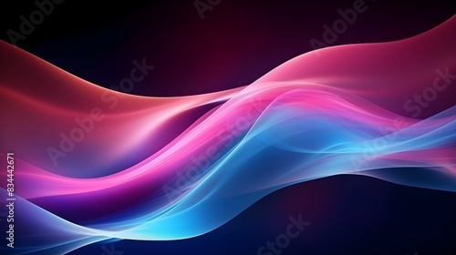 Futuristic Neon Wave Background with Glowing Bokeh Lights and High-Speed Movement