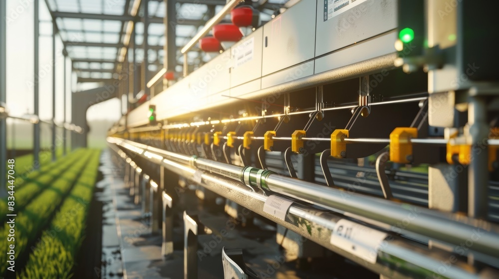 A smart farm design incorporating IoTconnected feed dispensers maximizing efficiency and productivity. A smart farm design incorporating IoTconnected feed dispensers maximizing efficiency and productivity.