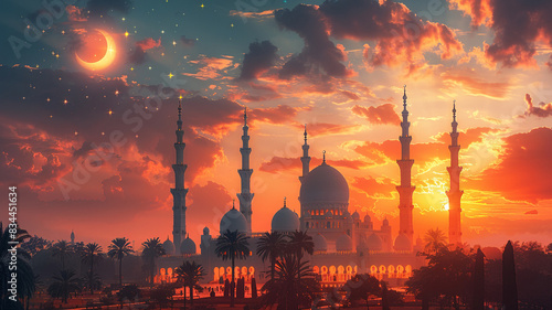 eid al adha, eid al fitri mubabrak moslem raya islamic background