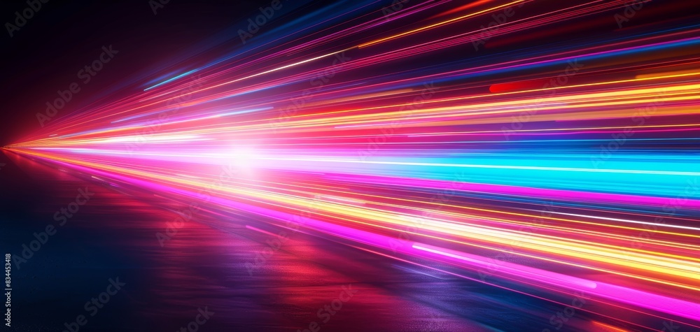 Abstract colorful light streaks motion blur background in dark. Vibrant speed and futuristic concept. Perfect for technology and innovation themes. Abstract colorful light streaks motion blur background in dark. Vibrant speed and futuristic concept. Perfect for technology and innovation themes.
