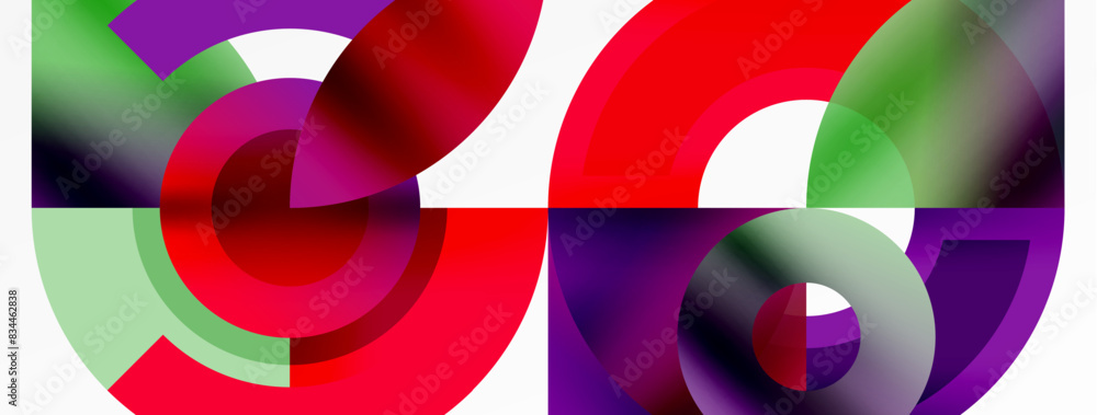 Circle geometric abstract vector background Circle geometric abstract vector background