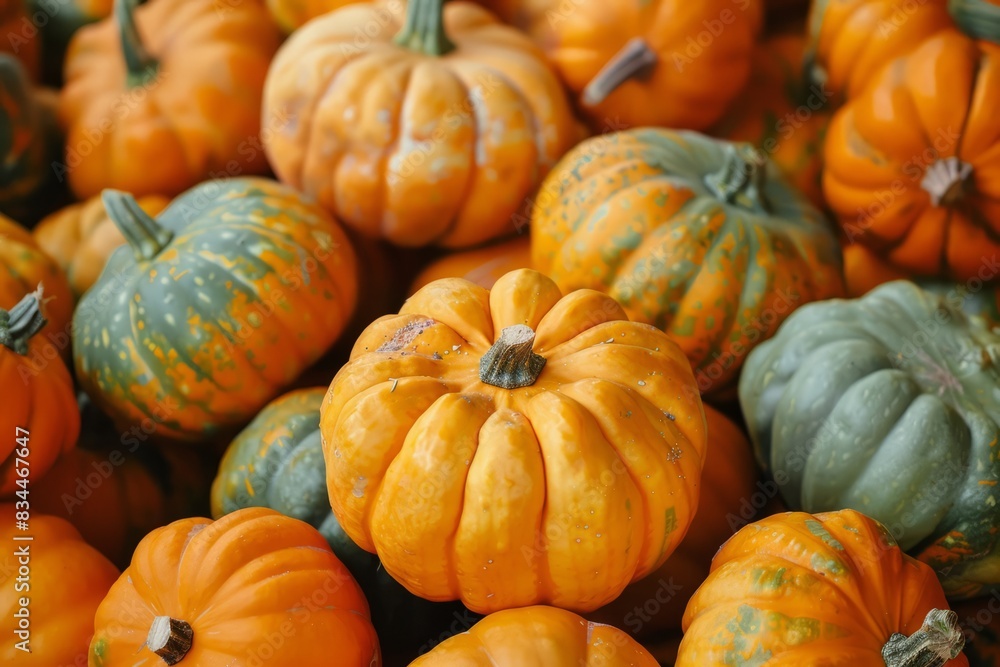 close up shot fresh pumpkins different shapes size close up shot fresh pumpkins different shapes size