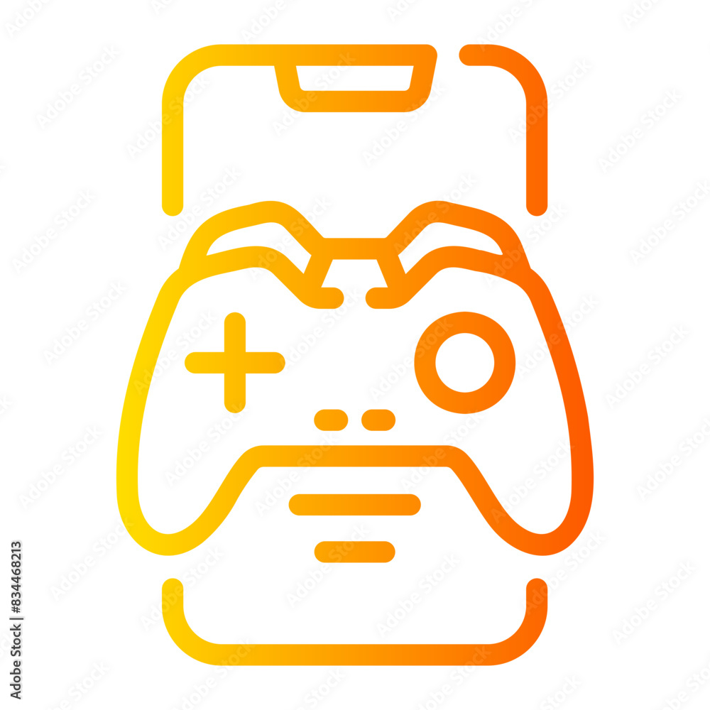 mobile game Line Gradient Icon mobile game Line Gradient Icon