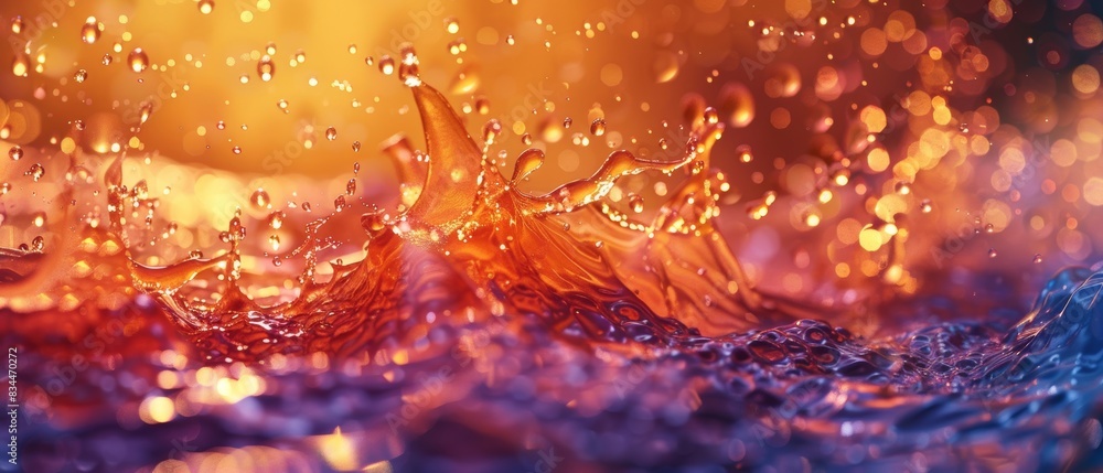 Vibrant close-up of dynamic water splashes with stunning lighting and vivid colors, capturing the beauty and energy of nature in motion. Vibrant close-up of dynamic water splashes with stunning lighting and vivid colors, capturing the beauty and energy of nature in motion.