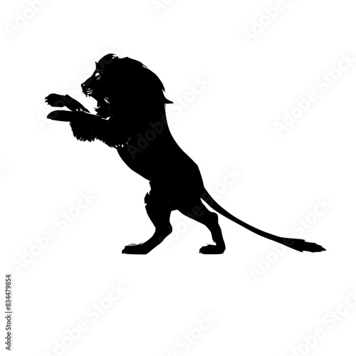 silhouette vector of lion 