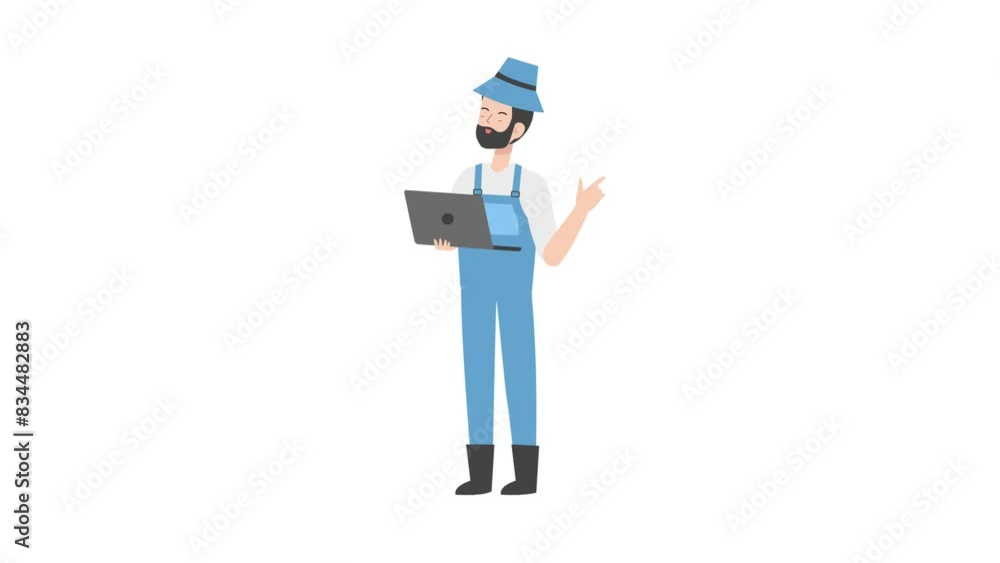 Farmer working on laptop Farmer working on laptop