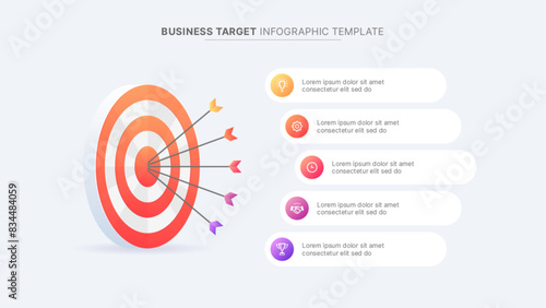 Business Goals Targets Infographic Design Template