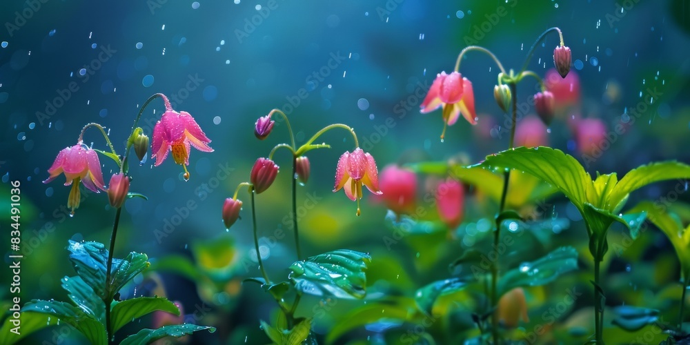 After the first day of rain, rare flowers can be seen in the ancient forest After the first day of rain, rare flowers can be seen in the ancient forest