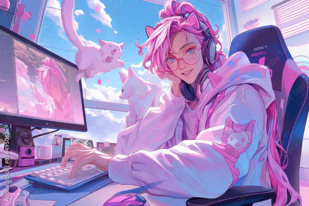 Anime Streamer background Anime Streamer background