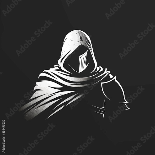 illustration of a knight in a hood
