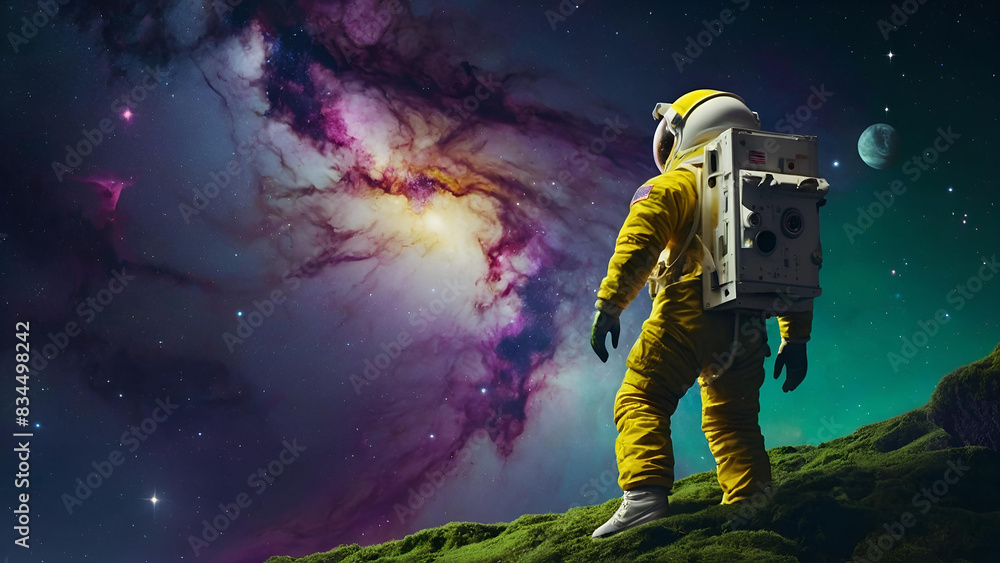 Fototapeta premium Astronaut in the galaxy. Generative AI 