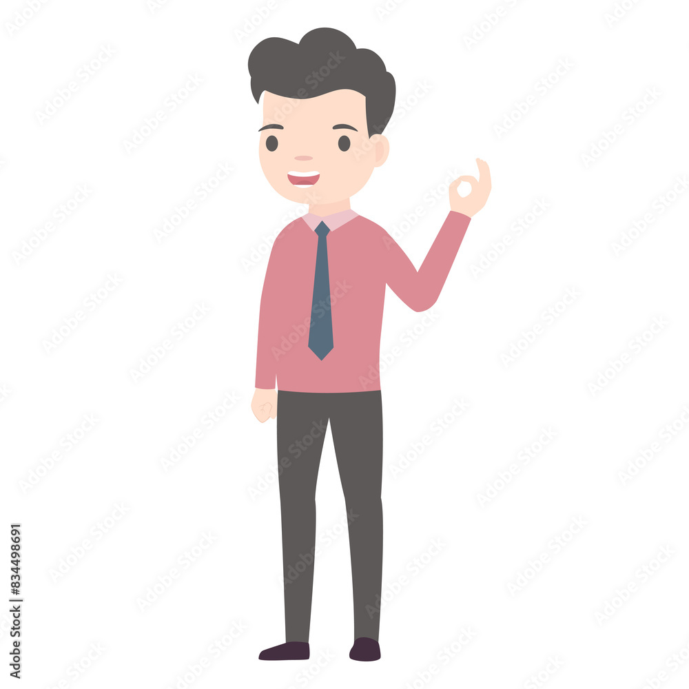 Business man character presentation. png Business man character presentation. png