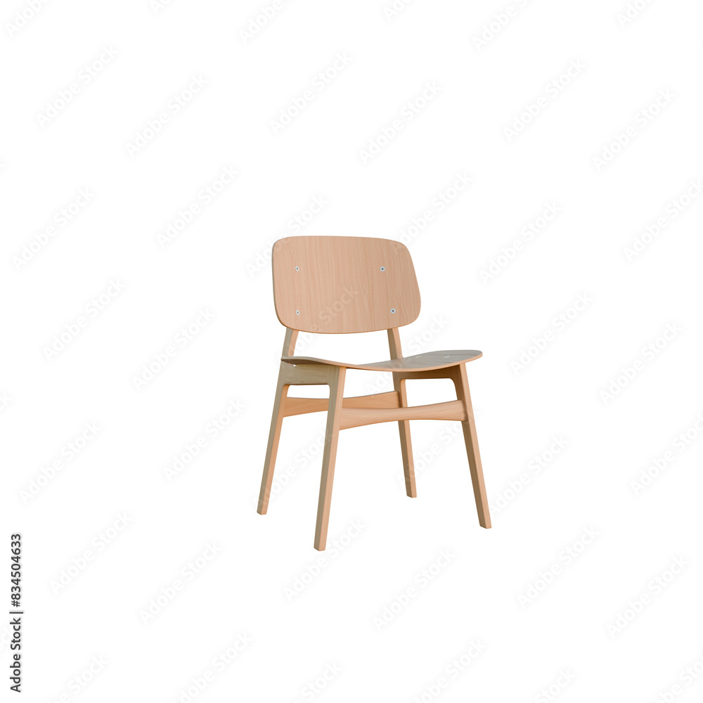 wooden chairs isolated on transparent background. 3D render wooden chairs isolated on transparent background. 3D render