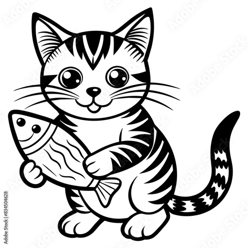 cat and fish