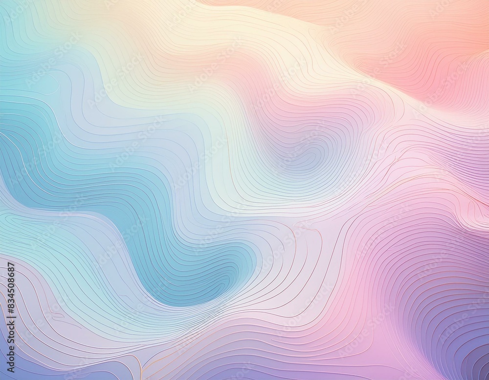 Fototapeta premium Soft light colors form peaks and valleys in this backdrop or background that resembles a dynamic landscape.