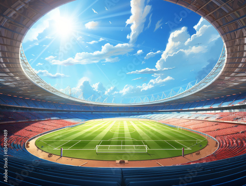 Magnificent view of an empty stadium