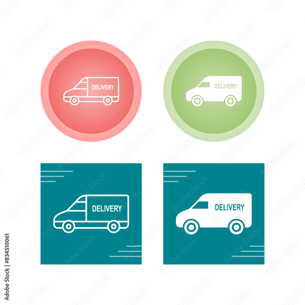 Delivery Car Vector Icon Delivery Car Vector Icon
