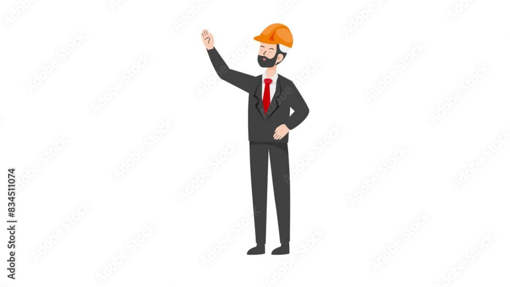 Engineer raising hand Engineer raising hand