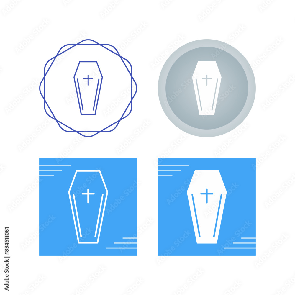 Coffin Vector Icon Coffin Vector Icon