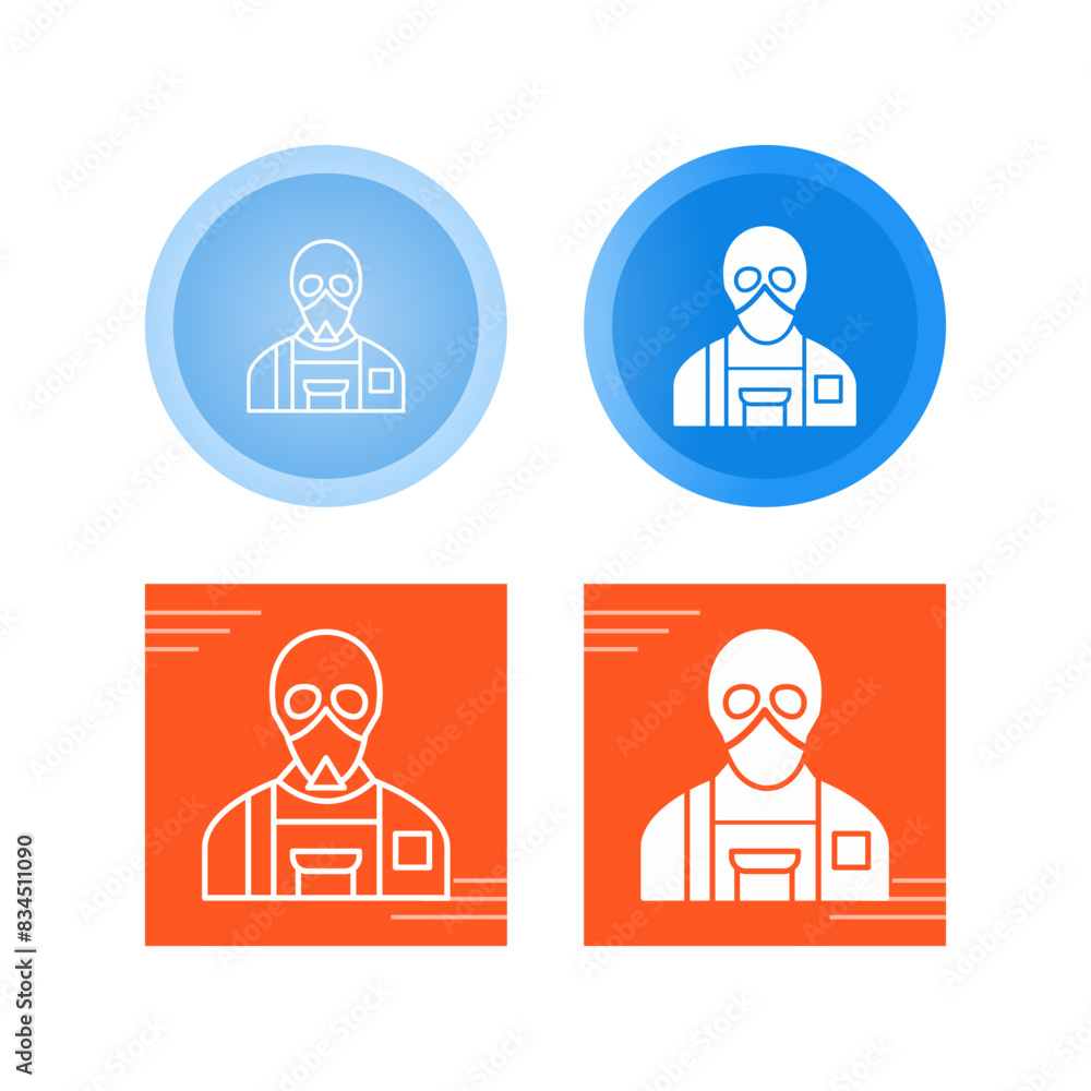 Gas Mask Vector Icon Gas Mask Vector Icon