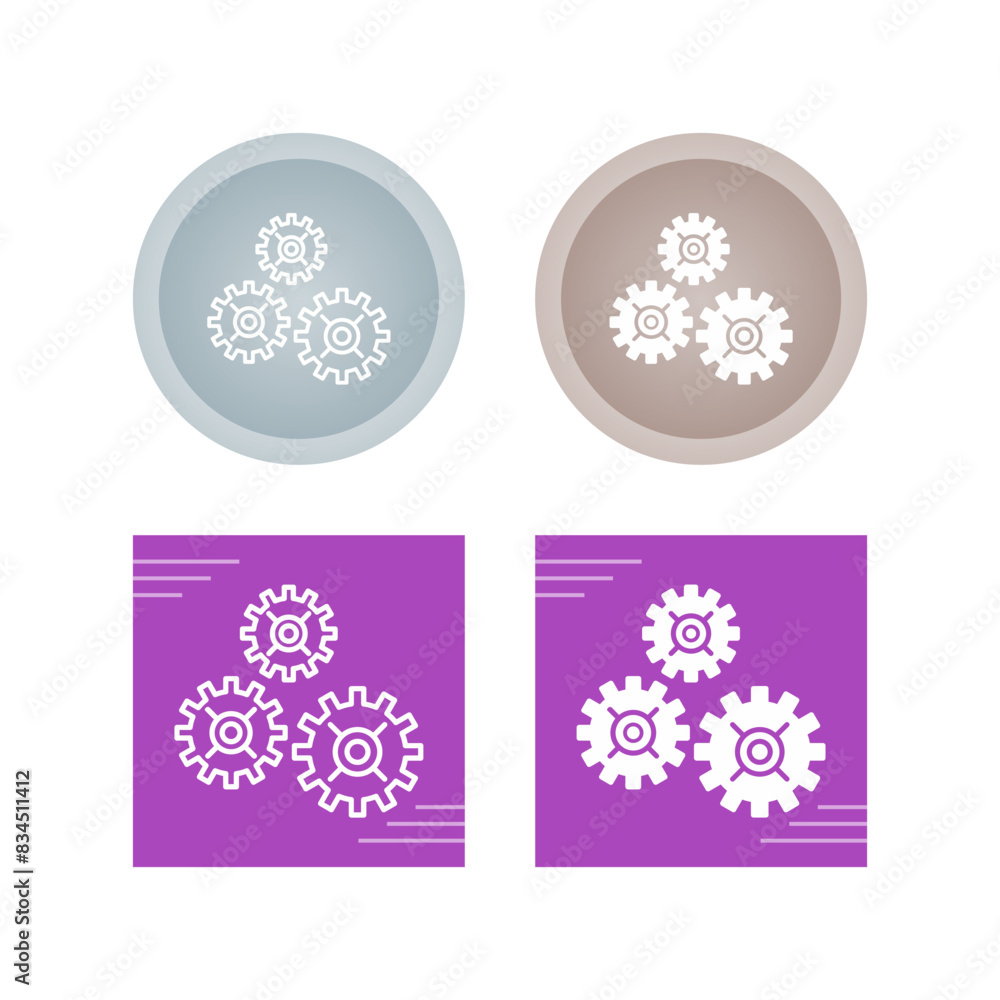 Multiple Cogwheels Vector Icon Multiple Cogwheels Vector Icon