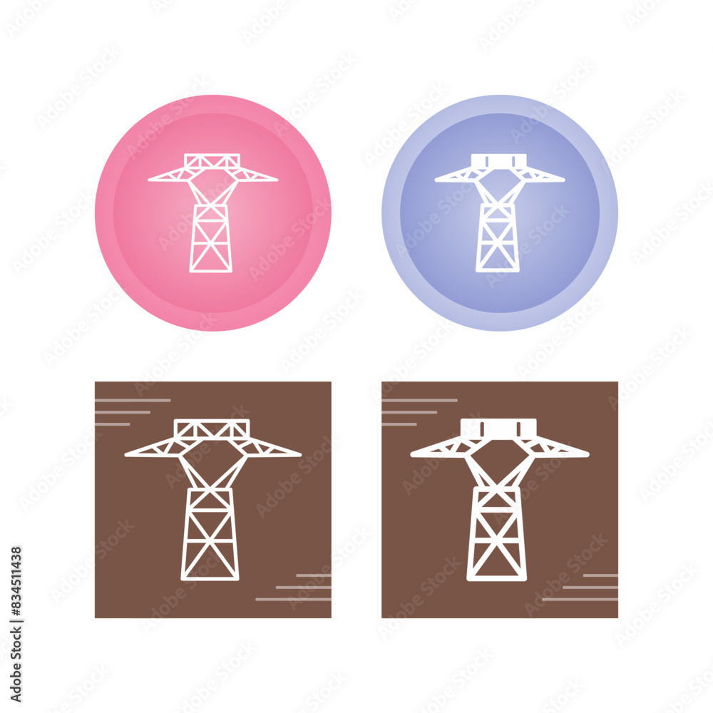 Power Line Vector Icon Power Line Vector Icon