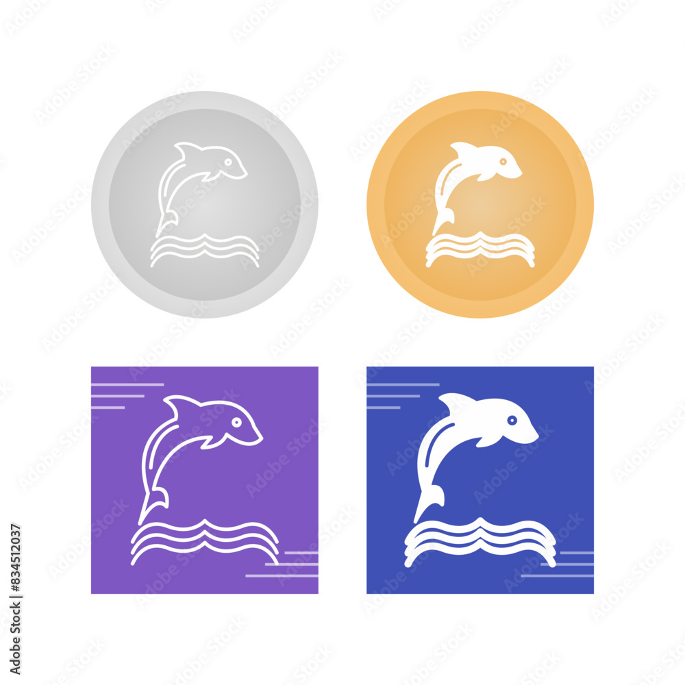 Dolphin Vector Icon Dolphin Vector Icon