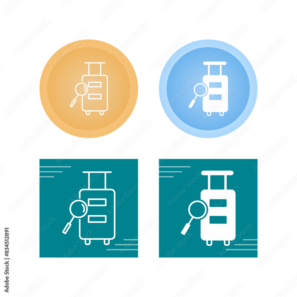 Luggage Inspection Vector Icon Luggage Inspection Vector Icon