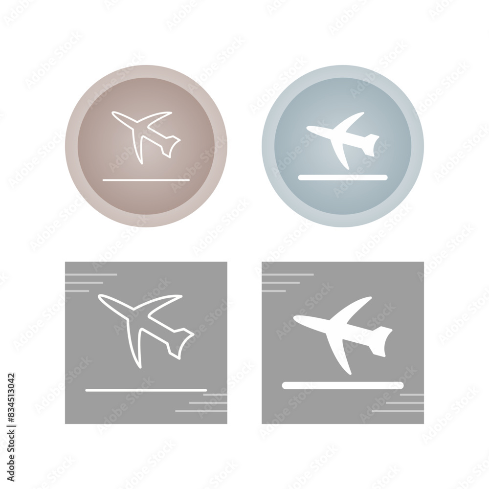 Flight Takeoff Vector Icon Flight Takeoff Vector Icon