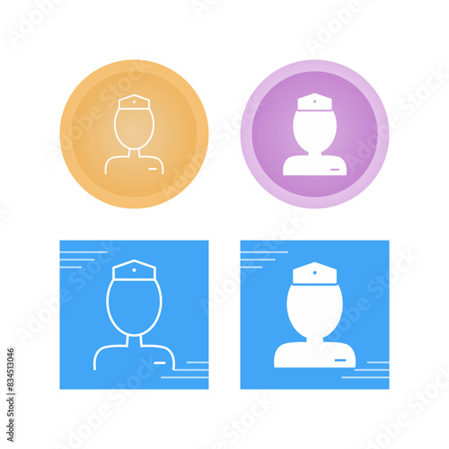 Flight Attendant Vector Icon
