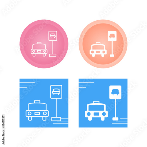 Taxi Stand Vector Icon