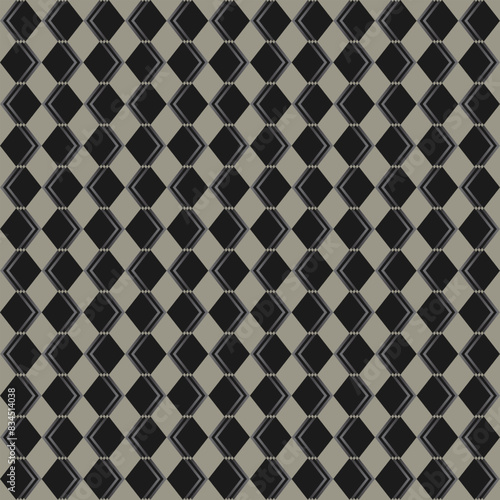 seamless pattern with black and white diamond on white background for cloth pattern , floor tiles,wallpaper ,curtain,tiles pattern, home decorating design