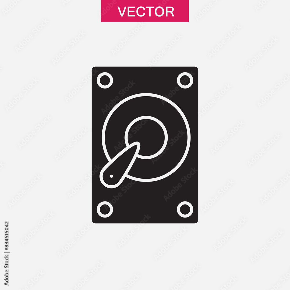 HDD vector icon. Hard drive disk symbol flat black trendy style illustration on white background..eps HDD vector icon. Hard drive disk symbol flat black trendy style illustration on white background..eps