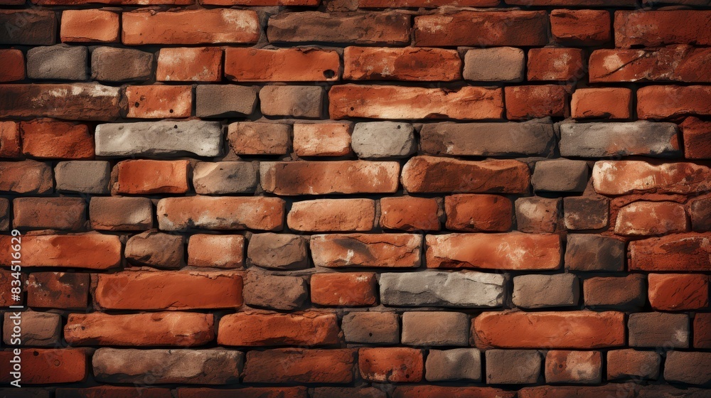 Detailed flat illustration of a classic brick wall texture with realistic red bricks and high definition quality. Detailed flat illustration of a classic brick wall texture with realistic red bricks and high definition quality.