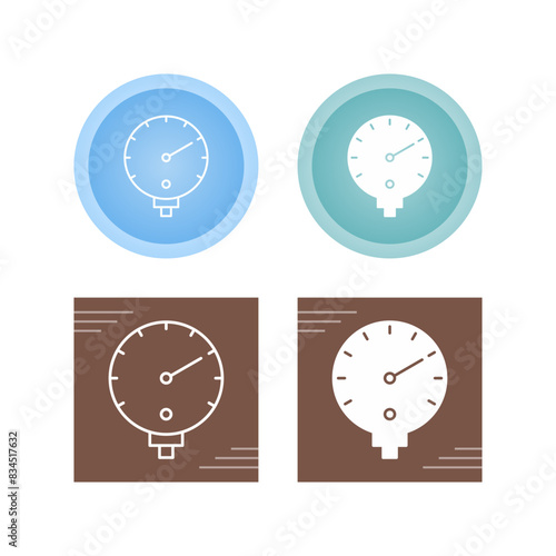 Pressure Gauge Vector Icon
