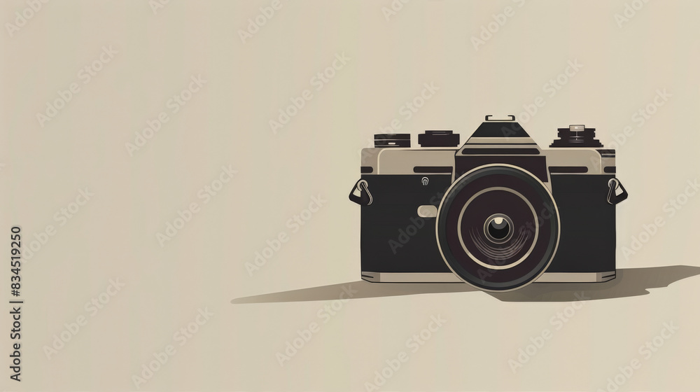Fototapeta premium Minimalist Camera Vector Design for Photography Professionals