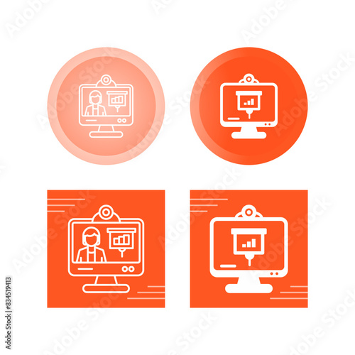 Online Presentation Vector Icon