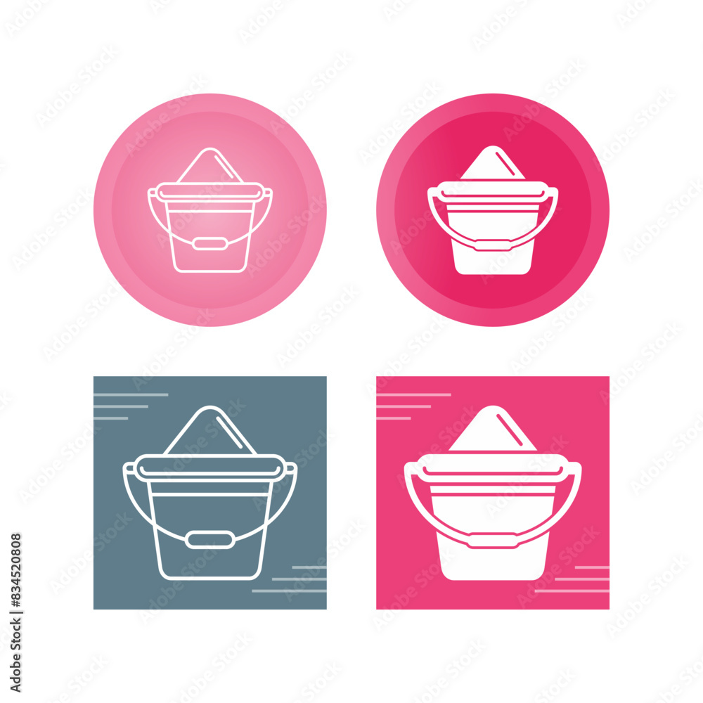Sand Bucket Vector Icon Sand Bucket Vector Icon
