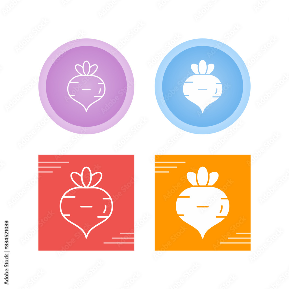 Turnip Vector Icon Turnip Vector Icon