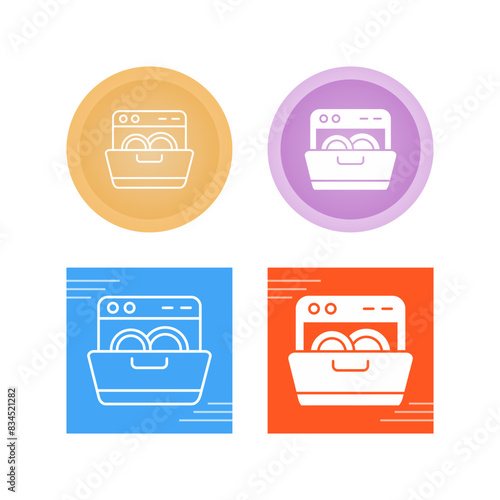 Dishwasher Vector Icon