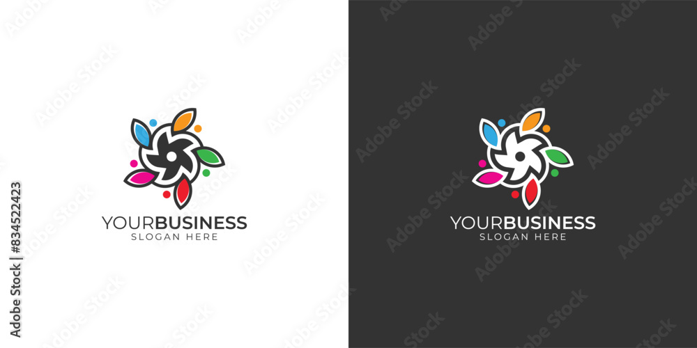 Naklejka premium Interwoven People: A Modern Logo for Collaboration