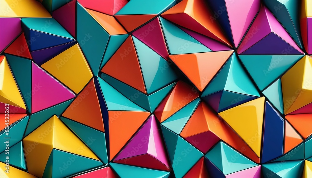 Colorful seamless overlapping geometric pattern Colorful seamless overlapping geometric pattern