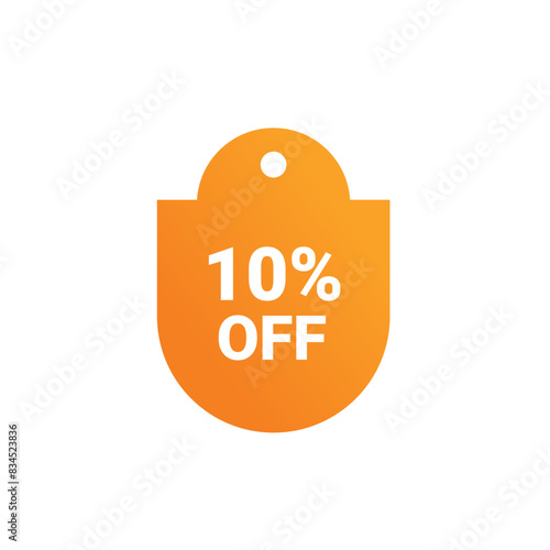 10 Percent sale badge template