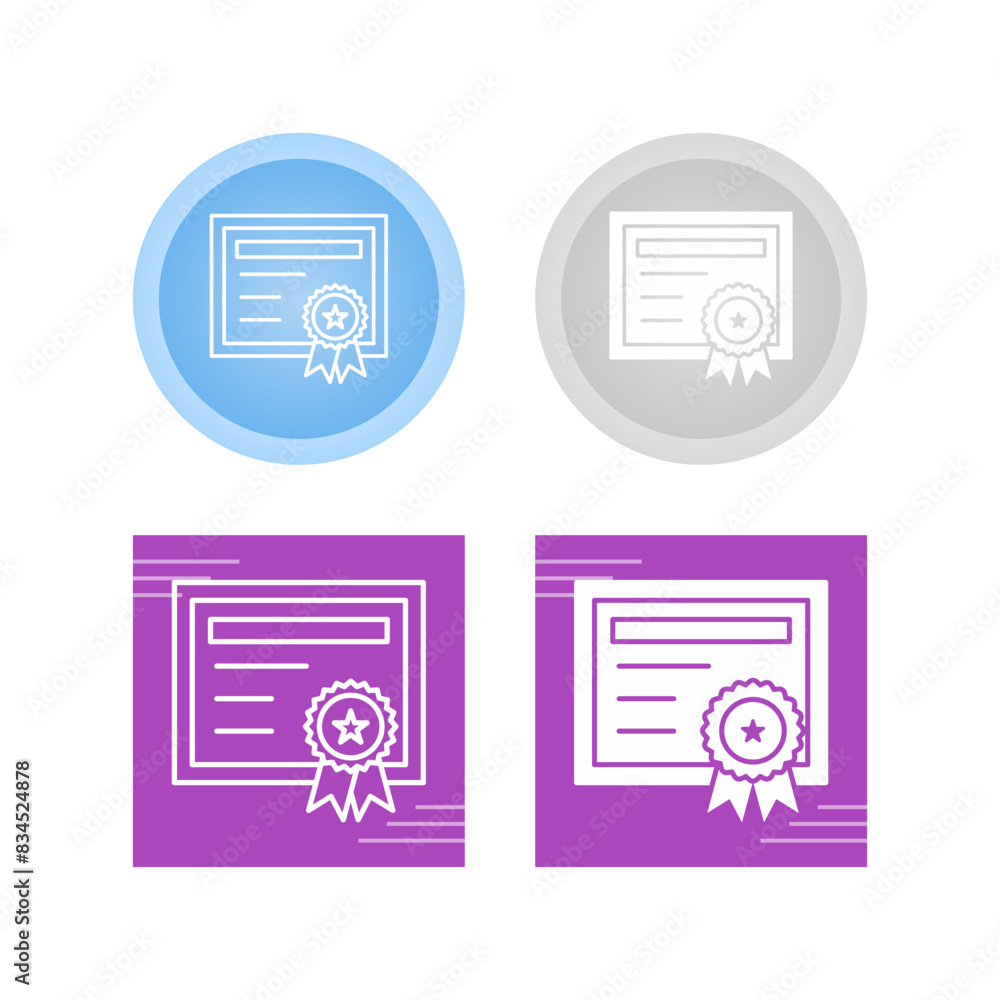 Certificate Vector Icon